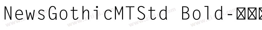 NewsGothicMTStd Bold字体转换